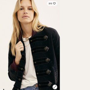 NWT Free People Atlas Corduroy Military Bomber Jacket (XS)